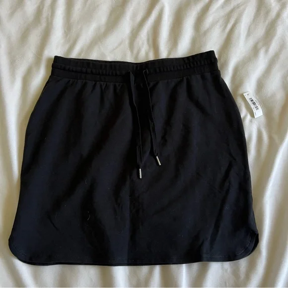 Daily ritual-Women's Terry Cotton and Modal Drawstring Sweatshirt Skirt - Picture 9 of 14